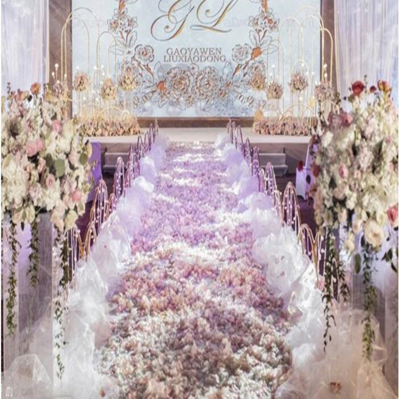 Aisle Runner White - ตกแต่งงานแต่งงานสีขาวสุดหรู ด้วยเชือกไหมพรมสีขาว สำหรับตกแต่งทางเดิน งานปาร์ตี้ ความยาว 10
