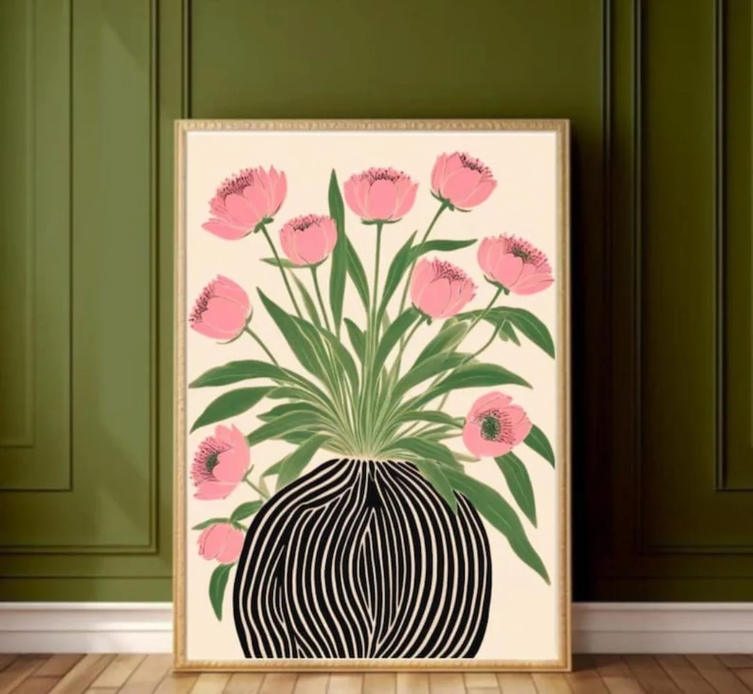 Flower Girl Basket - โปสเตอร์ดอกไม้ไร้กรอบ,Matisse Wall Art,พิมพ์พาสเทล,ภาพวาดดอกไม้ในแจกัน,ภาพวาดสี,สําหรับตกแต่งห้องพักหน้าแรก,Gi