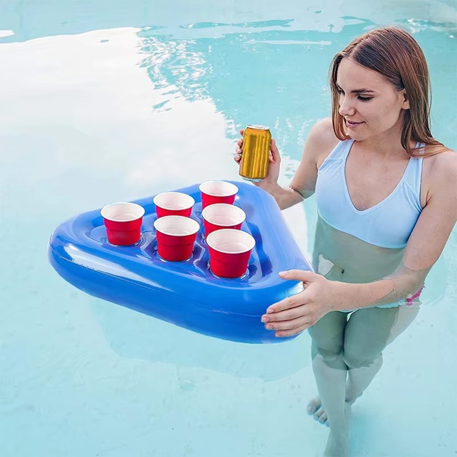 Wedding Water Supply - ฤดูร้อน Pool Party สามเหลี่ยมถ้วยผู้ถือหกหลุมเบียร์ผู้ถือ Coaster Cool