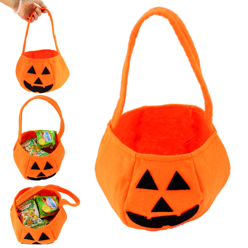 Wedding Supply Shops - 1/3/5pcs ฟักทองฮาโลวีน Tote กระเป๋าไม่ทอถุงช้อปปิ้ง Candy กระเป๋าถือสำหรับอุปกรณ์ตกแต่งฮาโลวีน