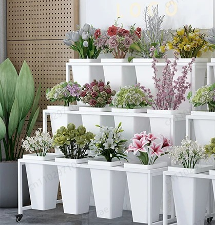 Wedding Solution - โซลูชันจอแสดงผลแบบพกพา: ขาตั้งเหล็กดัดหลายชั้นสำหรับดอกไม้ สินค้าในร้านค้า และของตกแต่งงานแต่งงาน