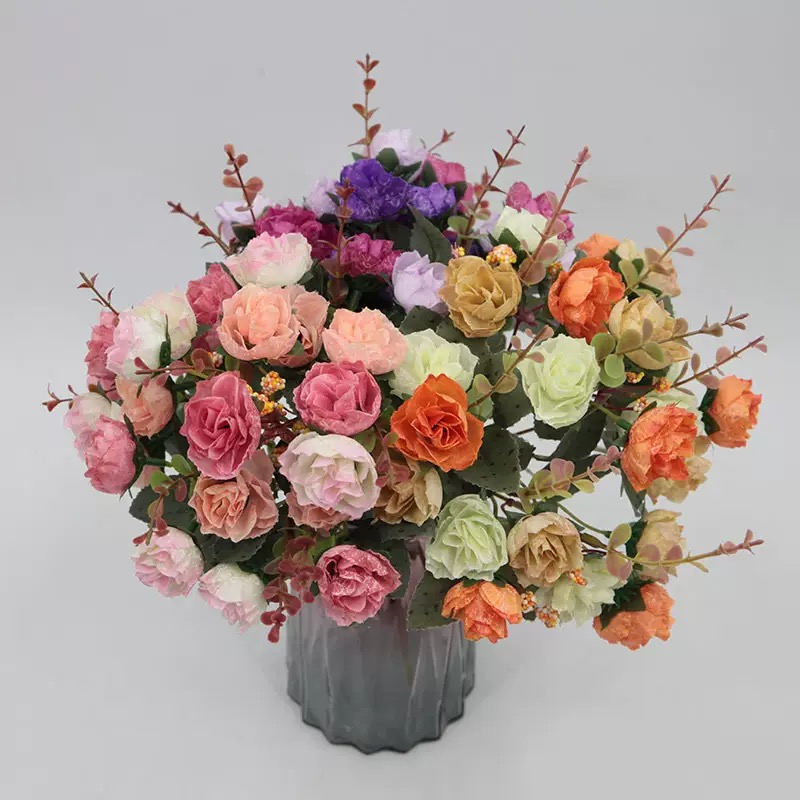 Supplier Wedding - FSDKX ผู้จัดจำหน่ายดอกไม้ประดับโต๊ะงานแต่งงานแบบสั่งทำพิเศษ สีฟ้าด้านและสีม่วง