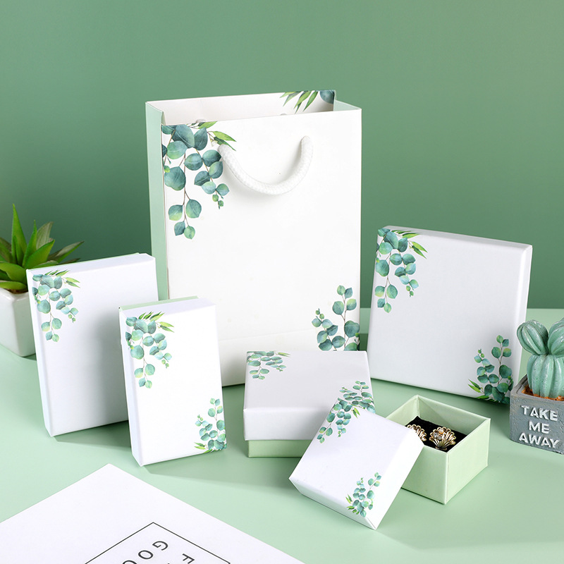 Wedding Supply Shops - ความคิดสร้างสรรค์ขนาดเล็ก Leaf เครื่องประดับ Shop แหวนต่างหูสร้อยคอสร้อยข้อมือจอแสดงผลกล่องบรรจุภัณฑ์พวงกุญแจของขวัญกล่องอุปกรณ์หัตถกรรม