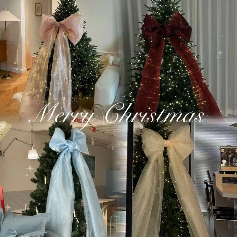 Wedding Supply Shops - โบว์ตกแต่งคริสต์มาสสำหรับแขวนประดับตกแต่งงานแต่งงาน ร้านค้า หน้าต่างโรงแรม งานปาร์ตี้วันหยุด และอุปกรณ์ตกแต่งสถานที่