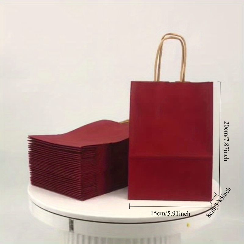 ถุงของขวัญกระดาษสีแดงพร้อมหูหิ - Wedding Supply Shops บทวิจารณ์และราคา
