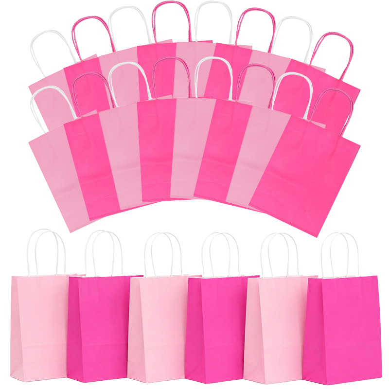 12 ชิ้นถุงกระดาษคราฟท์สีชมพูกุ - Wedding Supply Shops บทวิจารณ์และราคา
