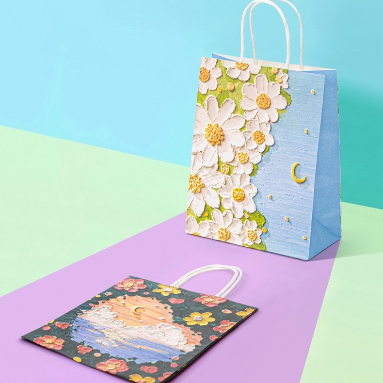 ถุงของขวัญกระดาษคราฟท์ลายภาพวา - Wedding Supply Shops บทวิจารณ์และราคา