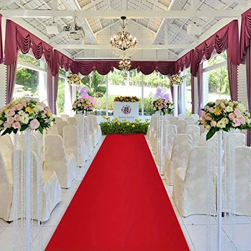 พรมปูพื้นงานพิธีบนพรมแดง พรมงา - Aisle Runner White บทวิจารณ์และราคา