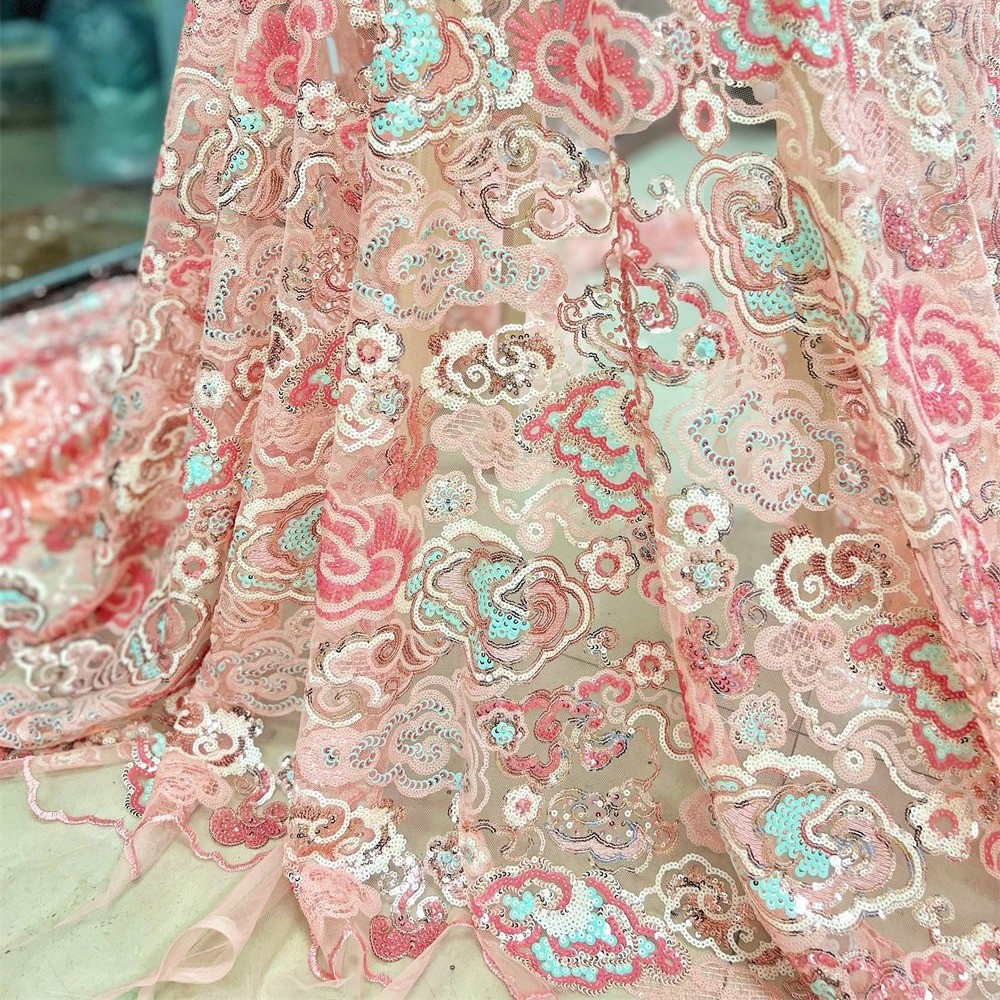 2 หลา/ล็อต ผ้าลูกไม้ปักลายดอกไ - Wedding Dress Supply บทวิจารณ์และราคา