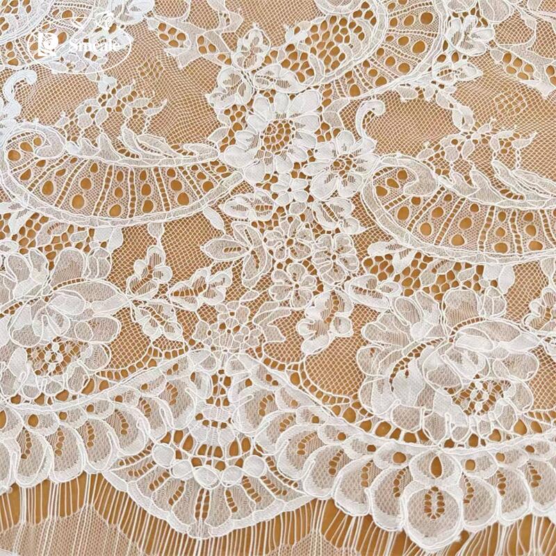 ผ้าลูกไม้ปักขอบทำมือ 3 เมตร/ชุ - Wedding Dress Supply บทวิจารณ์และราคา