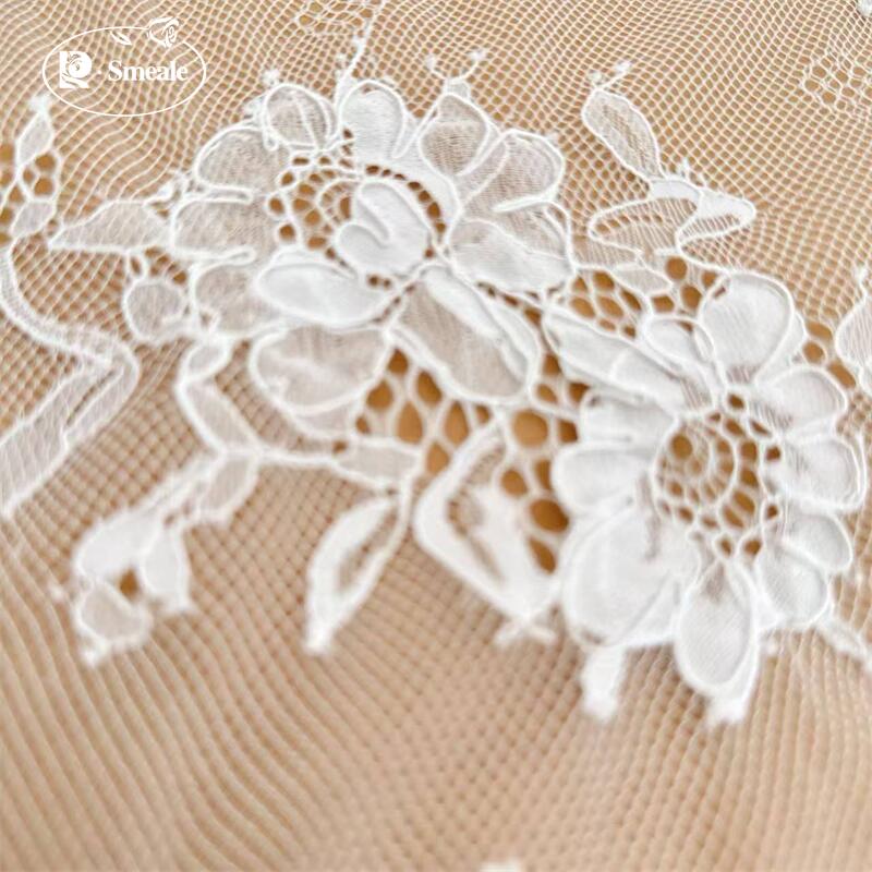 ผ้าลูกไม้ปักขอบทำมือ 3 เมตร/ชุ - Wedding Dress Supply บทวิจารณ์และราคา