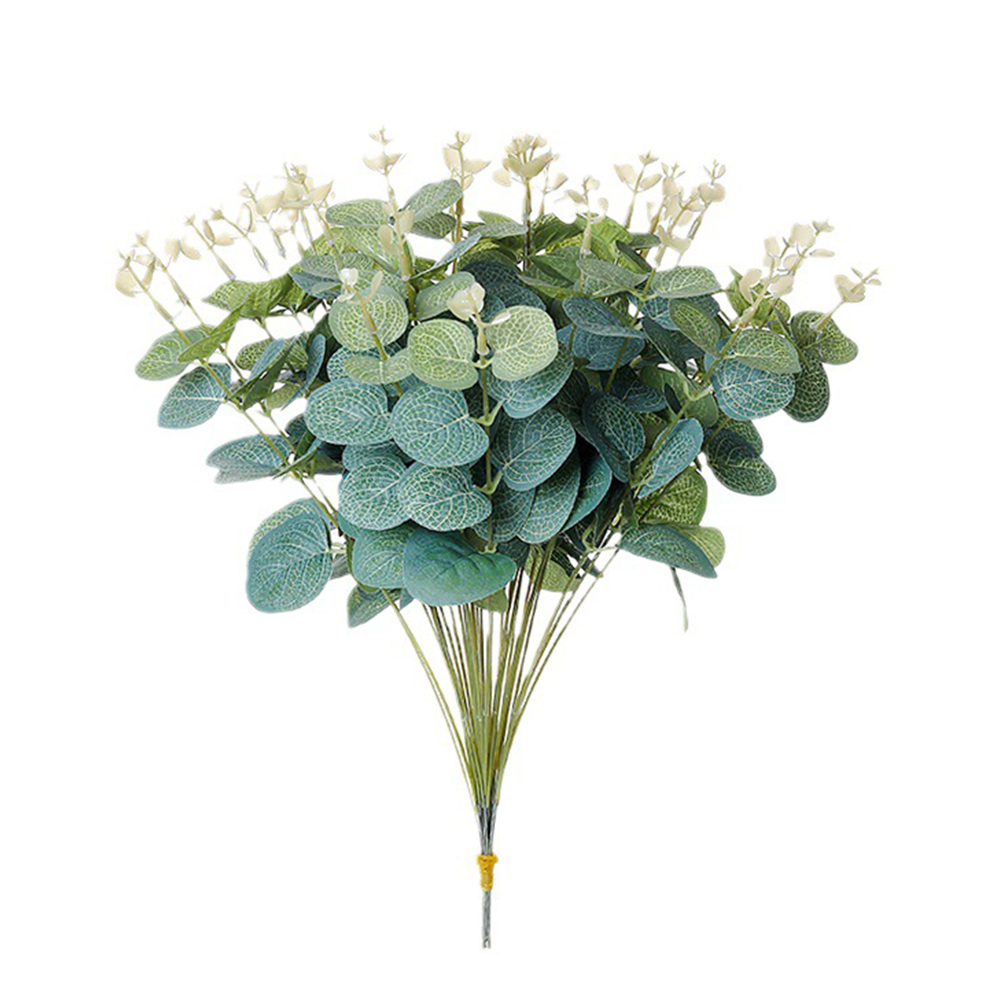 20PCS พืชปลอมผ้าไหม Eucalyptus - Flower Girl Basket บทวิจารณ์และราคา