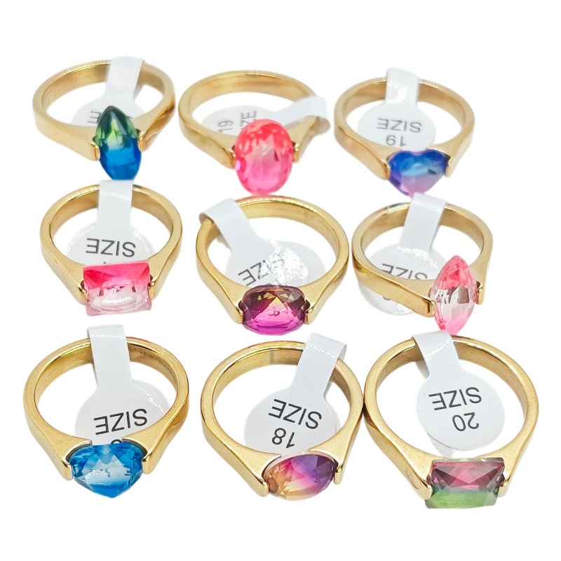 แหวนสแตนเลสทรงโซลิแทร์ประดับเพ - Wedding Supply Wholesale บทวิจารณ์และราคา
