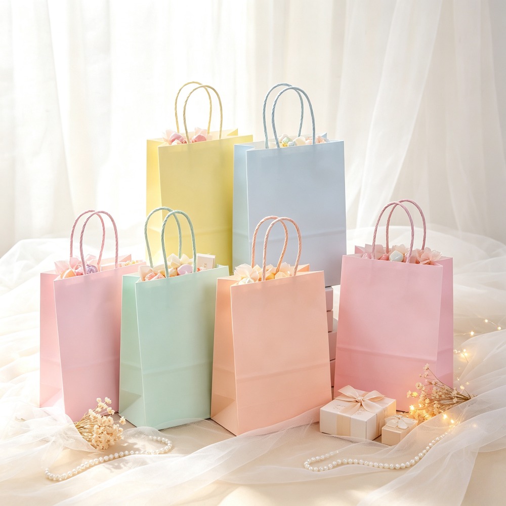 ถุงของขวัญกระดาษคราฟท์สีพาสเทล - Wedding Event Supply บทวิจารณ์และราคา