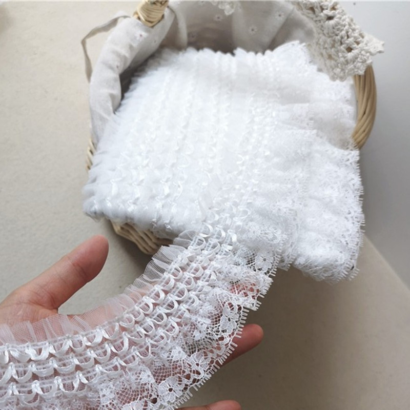กว้าง6.5ซม.ประณีตสีขาวปักลูกไม - Wedding Water Supply บทวิจารณ์และราคา