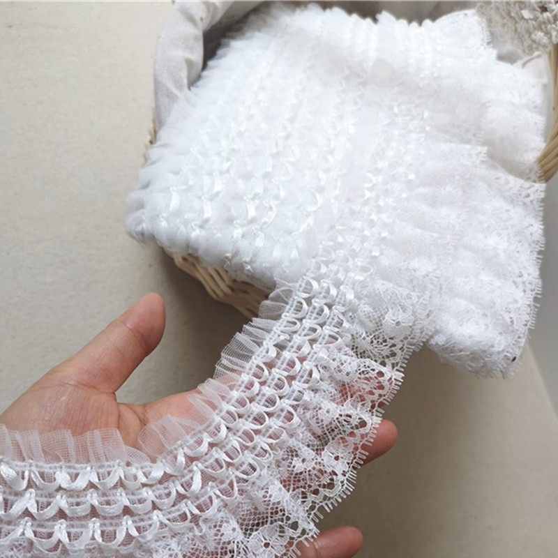กว้าง6.5ซม.ประณีตสีขาวปักลูกไม - Wedding Water Supply บทวิจารณ์และราคา
