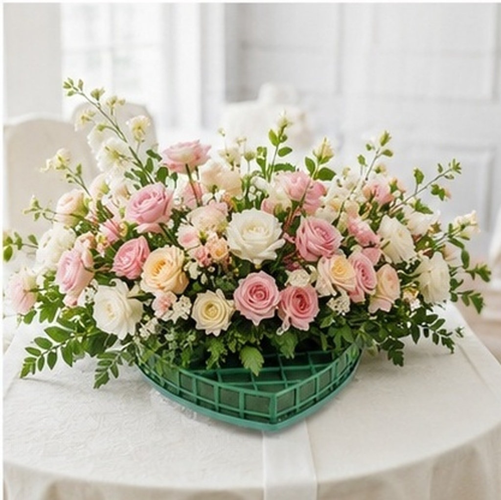 1 ชุด โฟมจัดดอกไม้รูปหัวใจ โฟม - Wedding Water Supply บทวิจารณ์และราคา