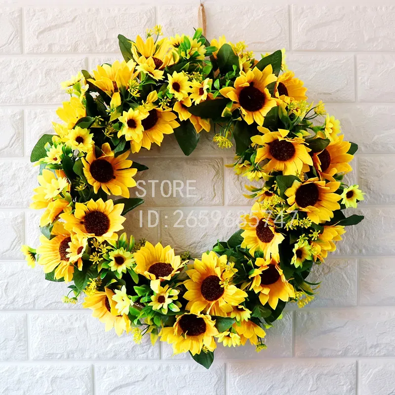 สำหรับพวงมาลัยดอกทานตะวันจำลอง - Wedding Decor Supply Store บทวิจารณ์และราคา