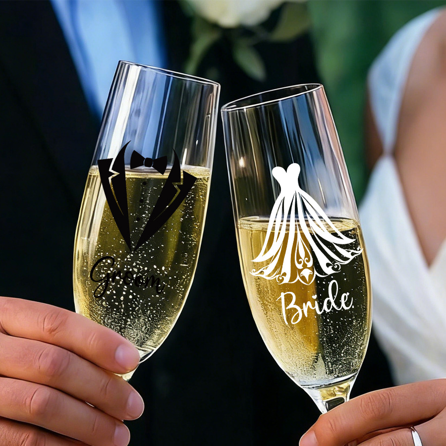 สติกเกอร์ตกแต่งแก้วแชมเปญงานแต - Wedding Dress Supply บทวิจารณ์และราคา