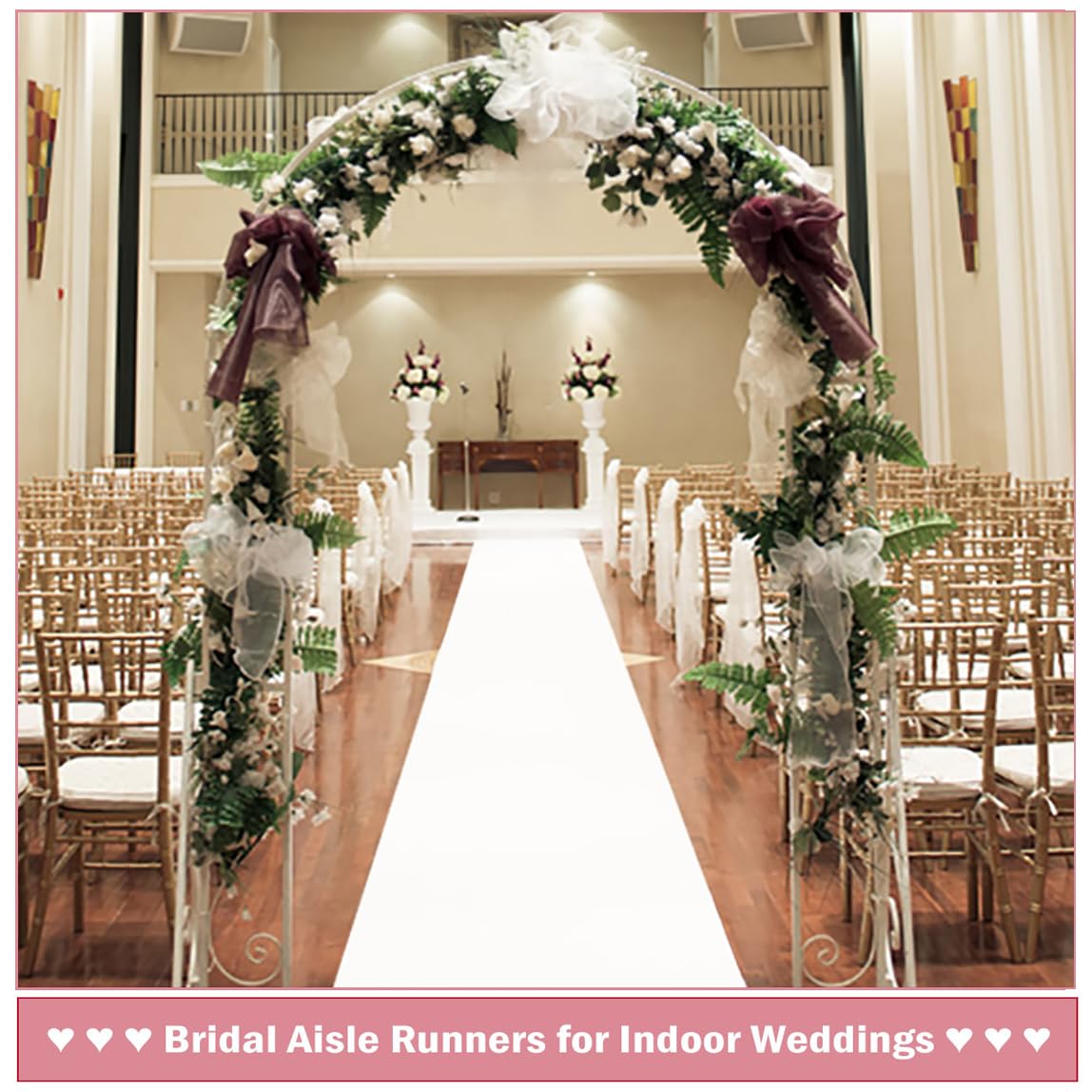 พรมสีขาวสำหรับงานแต่งงานพรมกัน - Aisle Runner White บทวิจารณ์และราคา