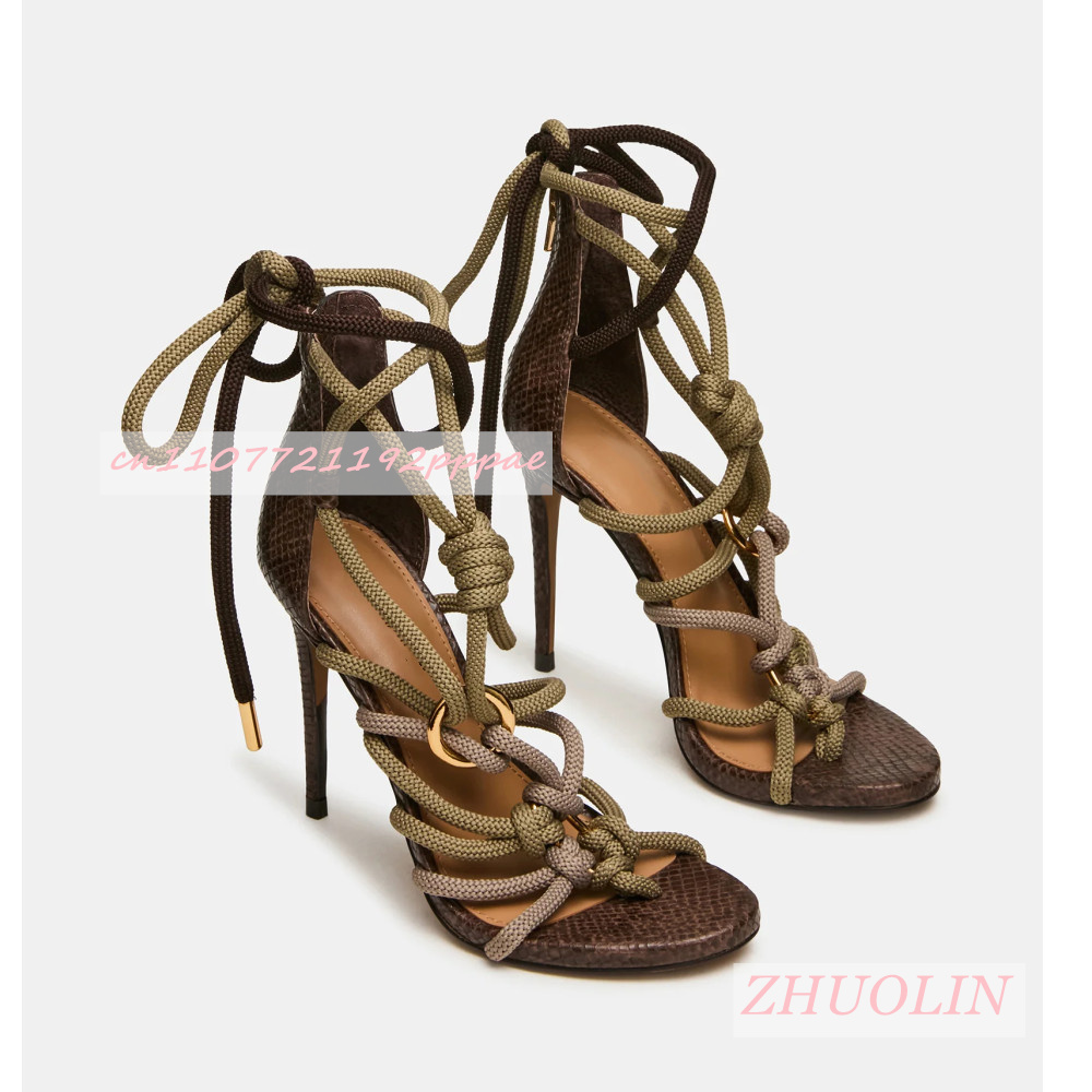 รองเท้าส้นสูงแบบสานไขว้ลายหนัง - Wedding Super บทวิจารณ์และราคา