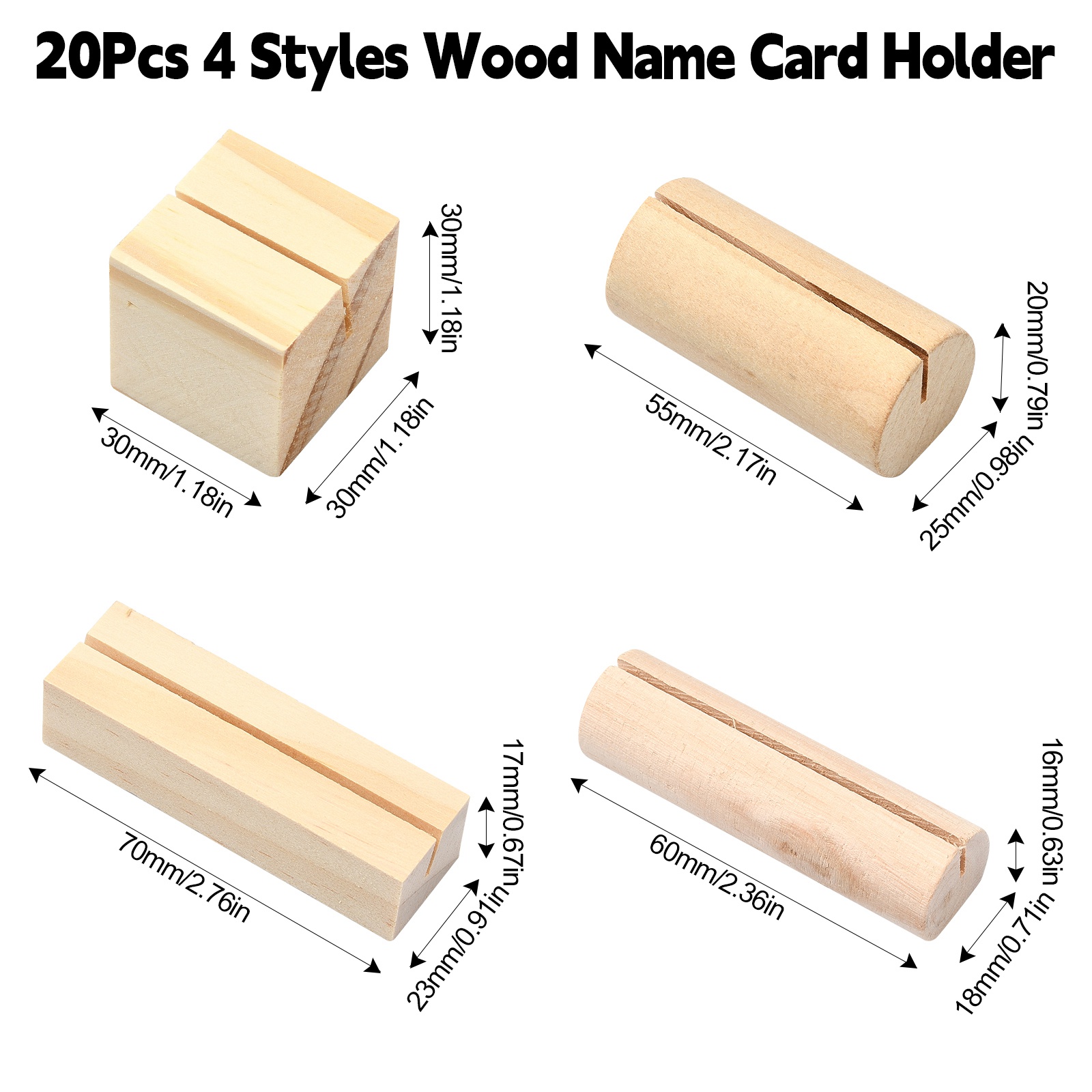 20 ชิ้น 4 รูปแบบไม้ Place ผู้ถ - Place Card Holder บทวิจารณ์และราคา