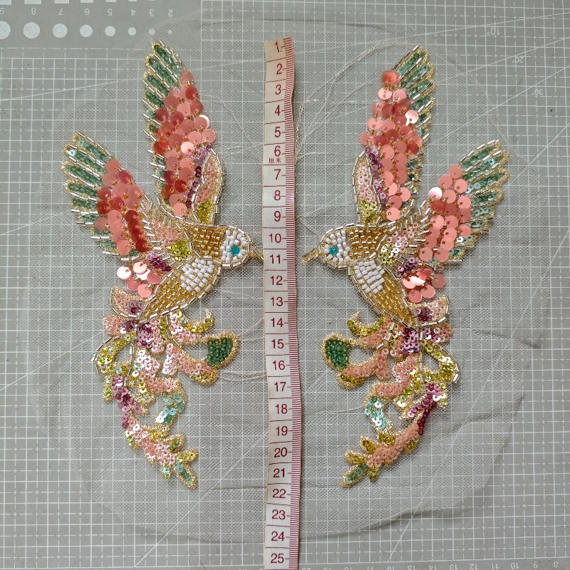 1 คู่ อุปกรณ์ตกแต่งงานปักลูกปั - Wedding Dress Supply บทวิจารณ์และราคา